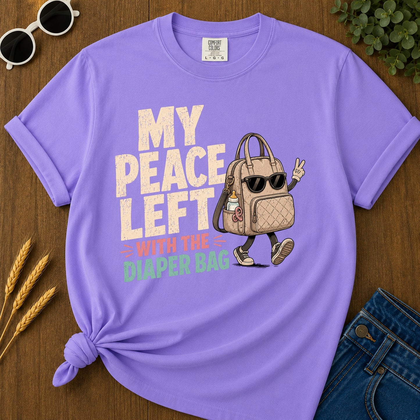 With The Ere Bag T-Shirt - Violet