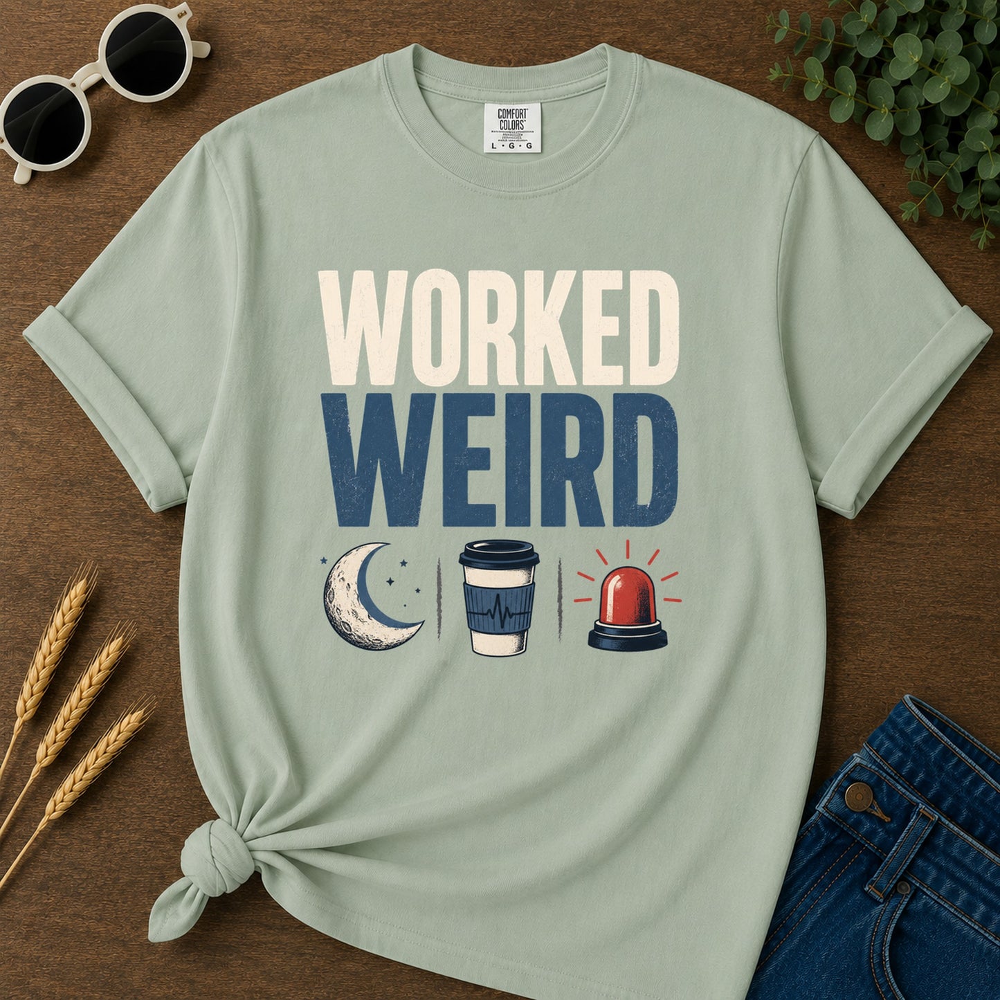 Worked Weird T-Shirt - Bay