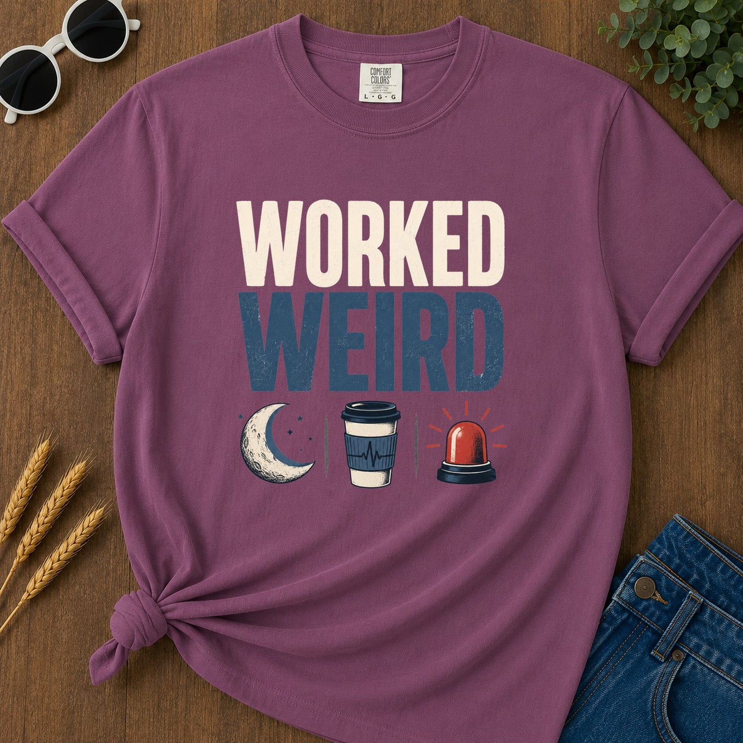 Worked Weird T-Shirt - Berry