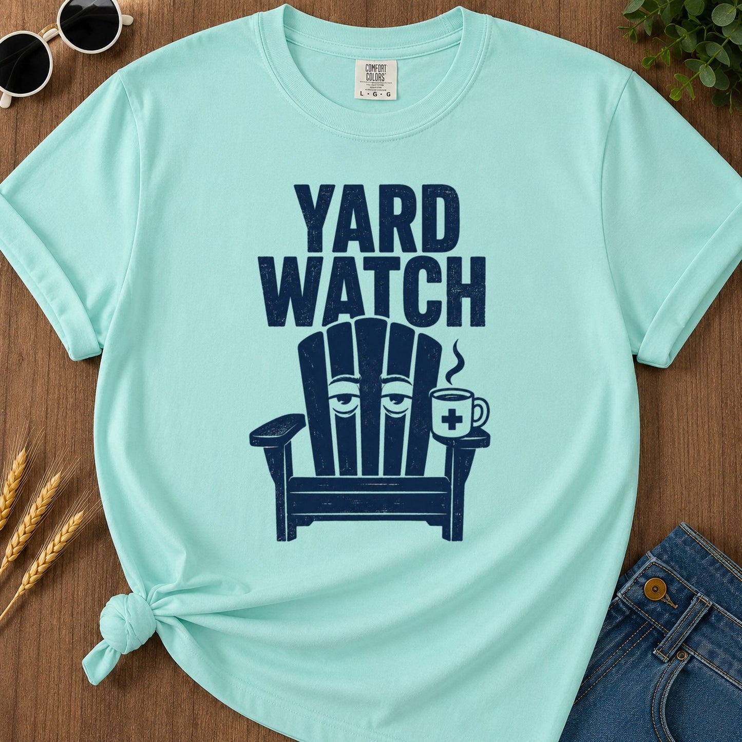 Yard Watch T-shirt - Chalky Mint Mockup