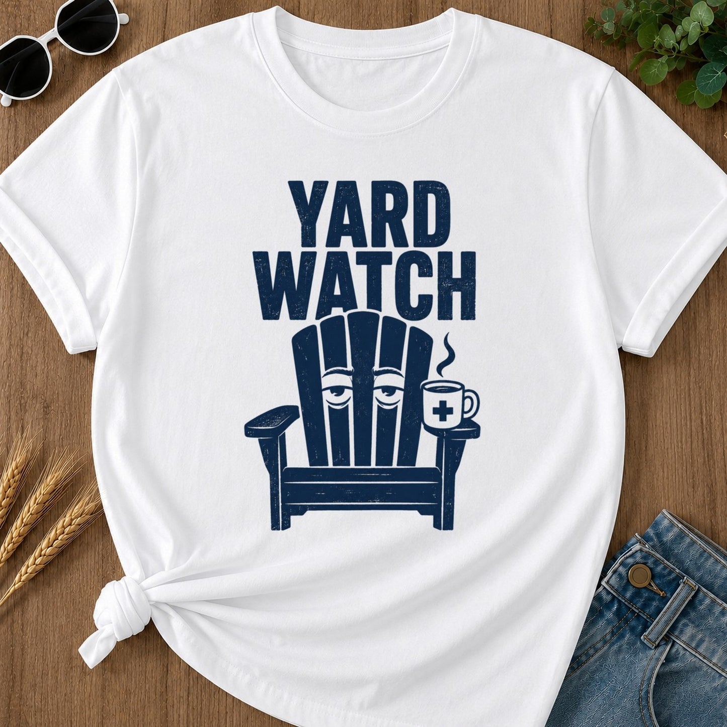 Yard Watch T-shirt - White Mockup