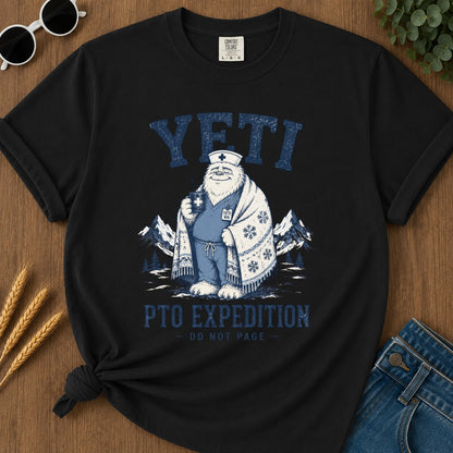 Yeti Pto Expedition T-shirt - Black Mockup