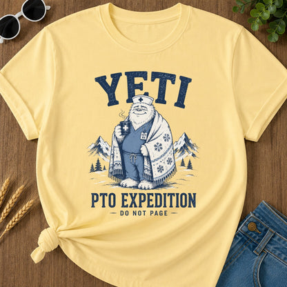 Yeti Pto Expedition T-shirt - Butter Mockup