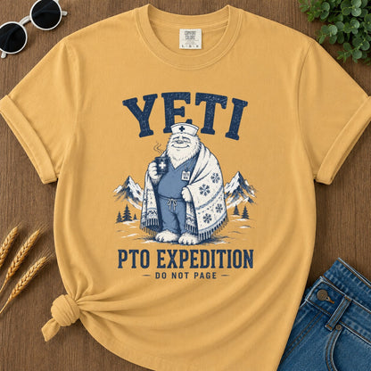 Yeti Pto Expedition T-shirt - Mustard Mockup