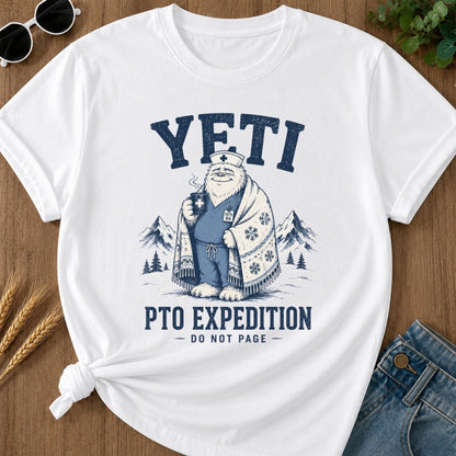 Yeti Pto Expedition T-shirt - White Mockup