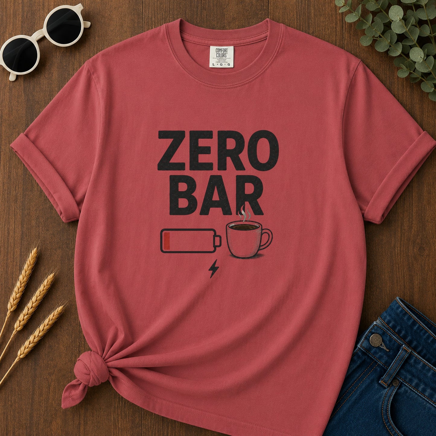 Zero Bar T-Shirt - Crimson